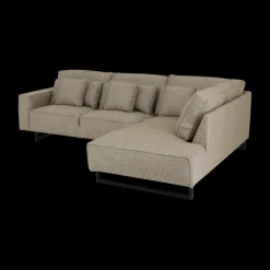 Hoeksalons|Ygo Hoeksalon KIRUNA Hoek Rechts Taupe B289