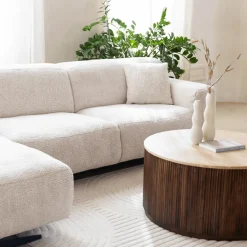 Hoeksalons|Ygo Hoeksalon KOKOMO Longchair Links Cream