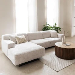 Hoeksalons|Ygo Hoeksalon KOKOMO Longchair Links Cream