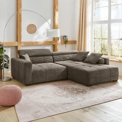 Hoeksalons|Ygo Hoeksalon LORETO Donkergrijs B283-L231