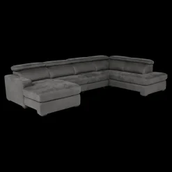 Hoeksalons|Ygo Hoeksalon MARLEY Longchair Links Smokey Grey