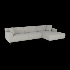 Hoeksalons|Ygo Hoeksalons QUILLO Longchair Rechts Grijs B325