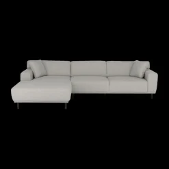 Hoeksalons|Ygo Hoeksalons QUILLO Longchair Links Grijs B325