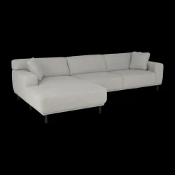 Hoeksalons|Ygo Hoeksalons QUILLO Longchair Links Grijs B325