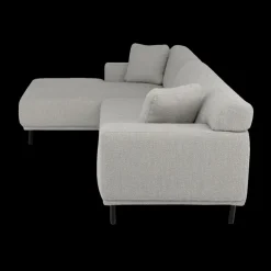 Hoeksalons|Ygo Hoeksalons QUILLO Longchair Links Grijs B325