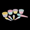 Kookaccessoires|Keukenaccessoires|Ygo Ijspotjes CREAMY 9Del. met Lepels/Schepper