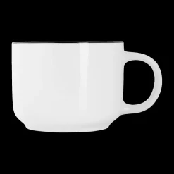 Servies|Ygo Jumbomok SEPS 48cl Wit/Rand Zwart