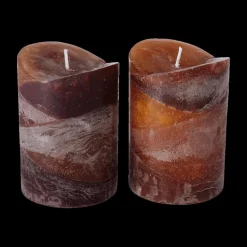 Woondecoratie|Ygo Kaars GRADIENTA Rood/Bruin L