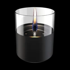 Woondecoratie|Ygo Kaars LILLY Glas Zwart