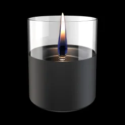 Woondecoratie|Ygo Kaars LILLY Glas Zwart