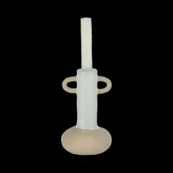 Woondecoratie|Ygo Kaarshouder ILLIA 2 Oren Porselein Wit/Beige