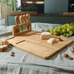 Servies|Tafelaccessoires|Ygo Kaasplank FRAGO M/4Del. Bestek Bamboe