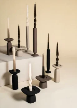 Woondecoratie|Ygo Kandelaar SQUER Alu Bruin S