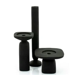 Woondecoratie|Ygo Kandelaar SQUER Alu Zwart M