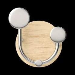 Opbergen|Ygo Kapstok MELODY 2H. Naturel/Nikkel