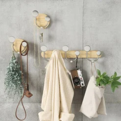 Opbergen|Ygo Kapstok MELODY 2H. Naturel/Nikkel