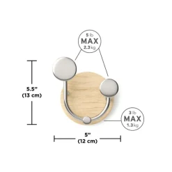 Opbergen|Ygo Kapstok MELODY 2H. Naturel/Nikkel