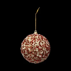 Woondecoratie|Kerst|Ygo Kerstbal JULLEBALL Rood/Goud