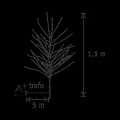 Kerst|Ygo Kerstboom SPARIO Zwart 100LED