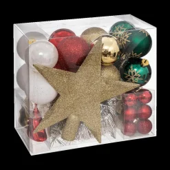 Kerst|Ygo Kerstpakket DULICE 44Del. Rood/Groen