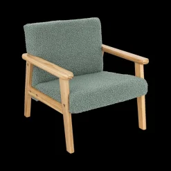Tapijten | Meubels|Ygo Kinderstoel BAZILE Poly Groen/Hout Nat.