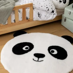 Slaapkamer|Accessoires|Ygo Kindertapijt PANDAI Panda Wit/Zwart