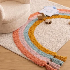 Tapijten | Meubels|Ygo Kindertapijt RAINBOW Beige/Multi