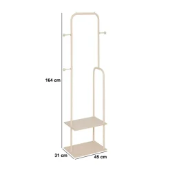 Kledingrekken|Ygo Kledingrek LYNNI Hang/Leg Metaal Argile