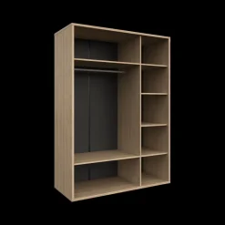 Draaideurkasten|Ygo Kleerkast BABETTE Eik B151