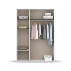 Draaideurkasten|Ygo Kleerkast EDVIN Wit B140