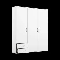 Draaideurkasten|Ygo Kleerkast EDVIN Wit B140
