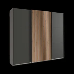 Schuifdeurkasten|Ygo Kleerkast GERONA Grafiet/Artisan Eik B250