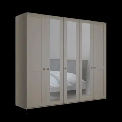 Draaideurkasten|Ygo Kleerkast NAVAN B250 3xSpiegel Kiezelgrijs