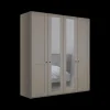 Draaideurkasten|Ygo Kleerkast NAVAN B200 2xSpiegel Kiezelgrijs