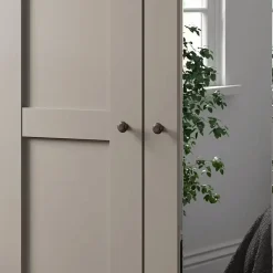 Draaideurkasten|Ygo Kleerkast NAVAN B150 1xSpiegel Kiezelgrijs