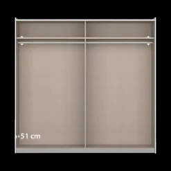 Schuifdeurkasten|Ygo Kleerkast VILMAR B218 Grijs Metallic