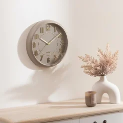 Woondecoratie|Ygo Klok ALIZE Ø30 Taupe