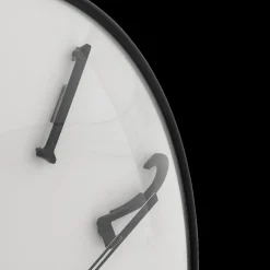 Woondecoratie|Ygo Klok ELROI Ø35 Reliëf Wit/Zwart