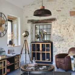 Woondecoratie|Ygo Klok ISAELLE Ø90 Met. Zw/Goud