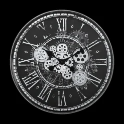 Woondecoratie|Ygo Klok IZKAS Rond Meca Zwart