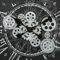 Woondecoratie|Ygo Klok IZKAS Rond Meca Zwart