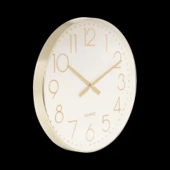 Woondecoratie|Ygo Klok LAURIE Ø51 Wit/Goud