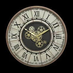 Woondecoratie|Ygo Klok STELLAR Met. Bruin/Nat.