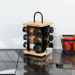 Keukenaccessoires|Kookaccessoires|Ygo Kruidenrek ARES 12Del. Draai Bamboe