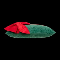 Kerst|Ygo Kussen GIFTY Groen met Strik Rood