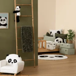 Slaapkamer|Accessoires|Ygo Kussen PANDAI Poly Wit/Zwart