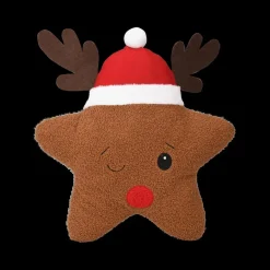 Kerst|Ygo Kussen RENMAS Rendier Ster Bruin
