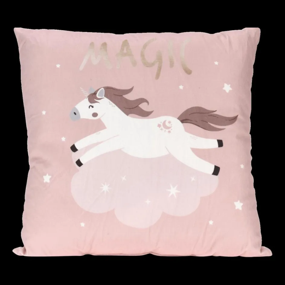 Decoratieve Accessoires|Accessoires|Ygo Kussen UNICORN Eenhoorn Vk. Velvet Ass.