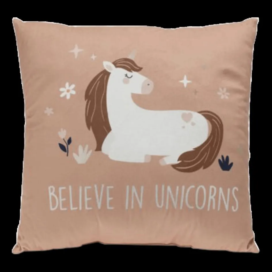 Decoratieve Accessoires|Accessoires|Ygo Kussen UNICORN Eenhoorn Vk. Velvet Ass.