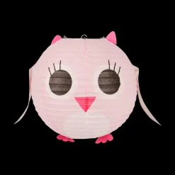 Decoratieve Accessoires|Kinderverlichting|Ygo Lampenkap HIBOU Rond Roze